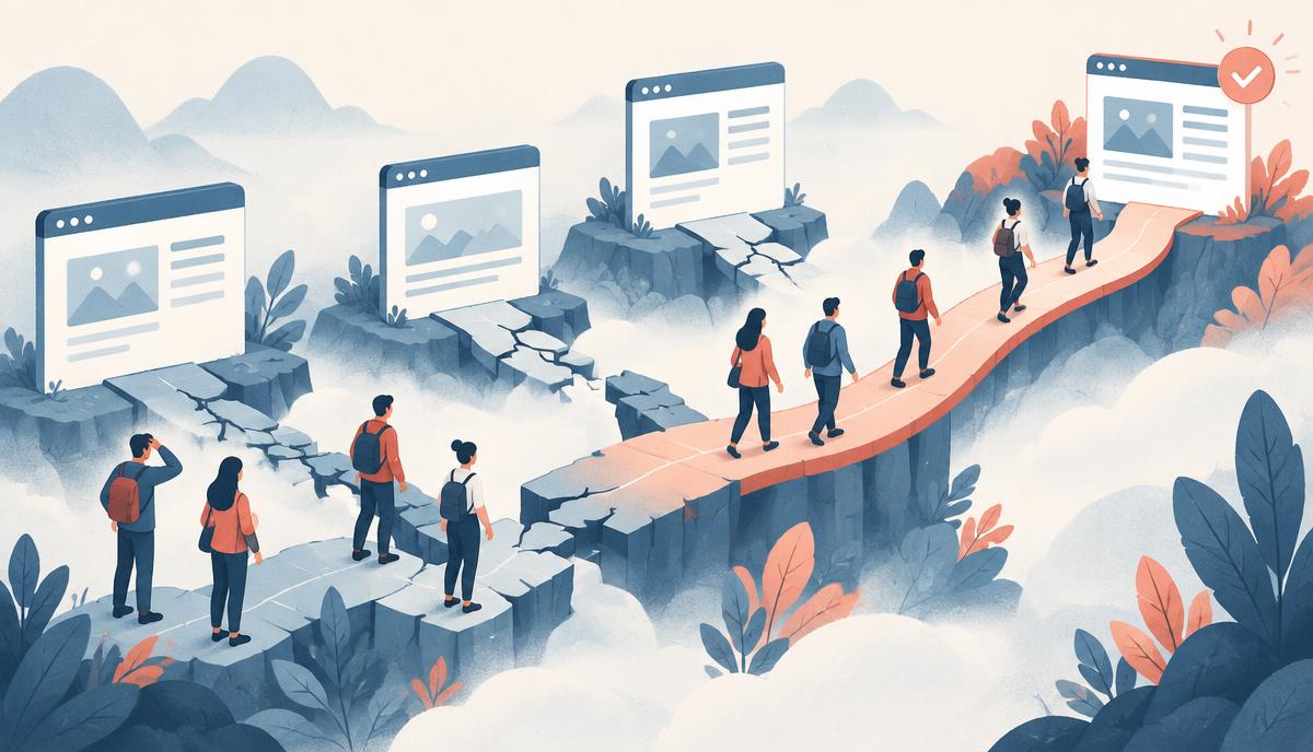 Broken website path interrupting visitors and search crawlers between pages
