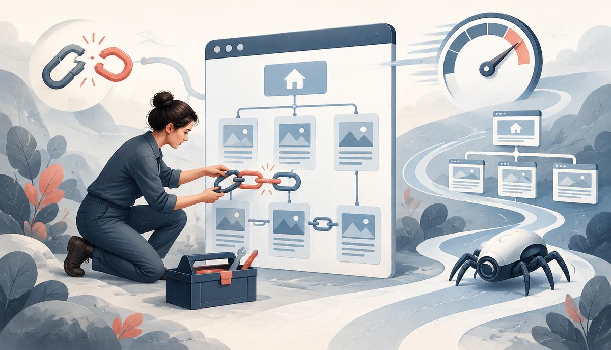 Technical SEO specialist diagnosing website speed, indexing and performance issues