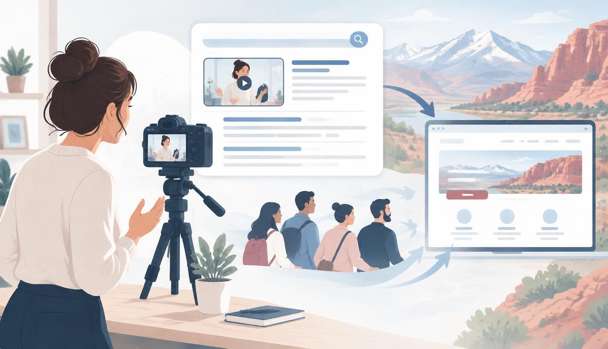 Business video content supporting website visibility and audience engagement