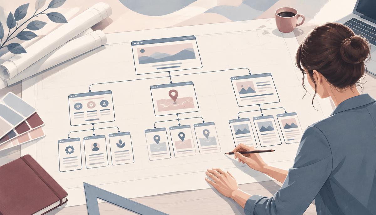 Website team planning a clear SEO-friendly page structure before a redesign
