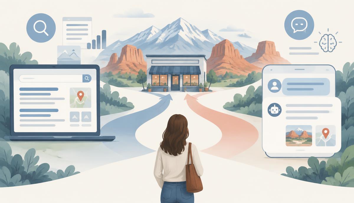 Website visibility spanning traditional search results and AI answer engines