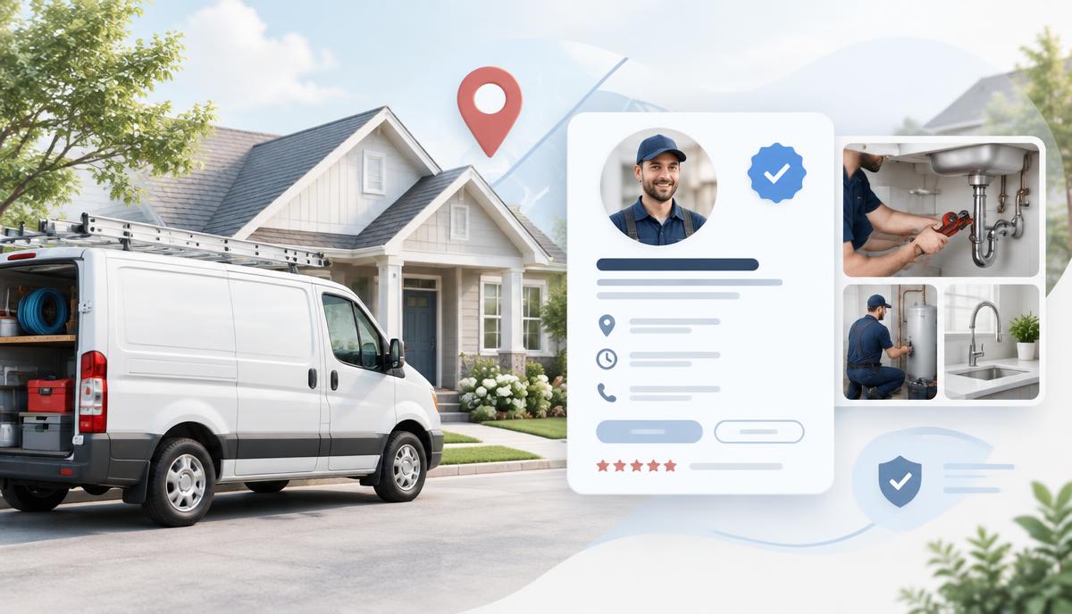 Home service business owner managing a local business profile