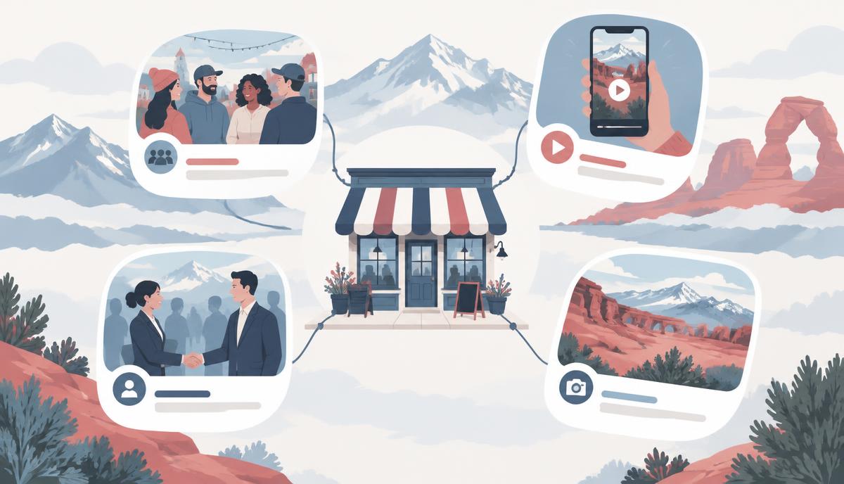 Utah business connected to customers through multiple social media profiles