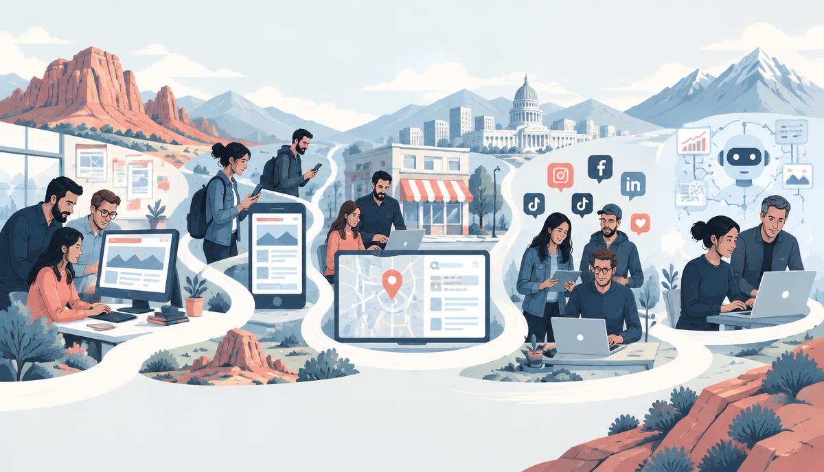 Utah marketing team adapting from early websites to mobile, local and AI search