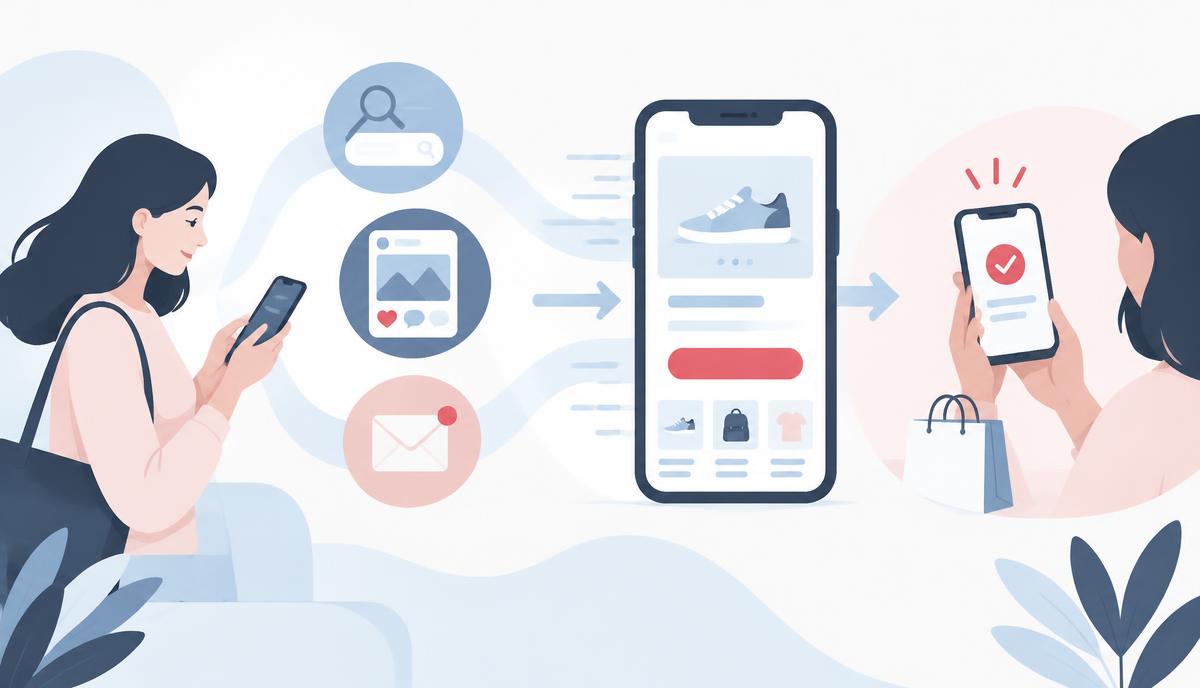 Mobile-first customer journey connecting search, website and conversion experiences