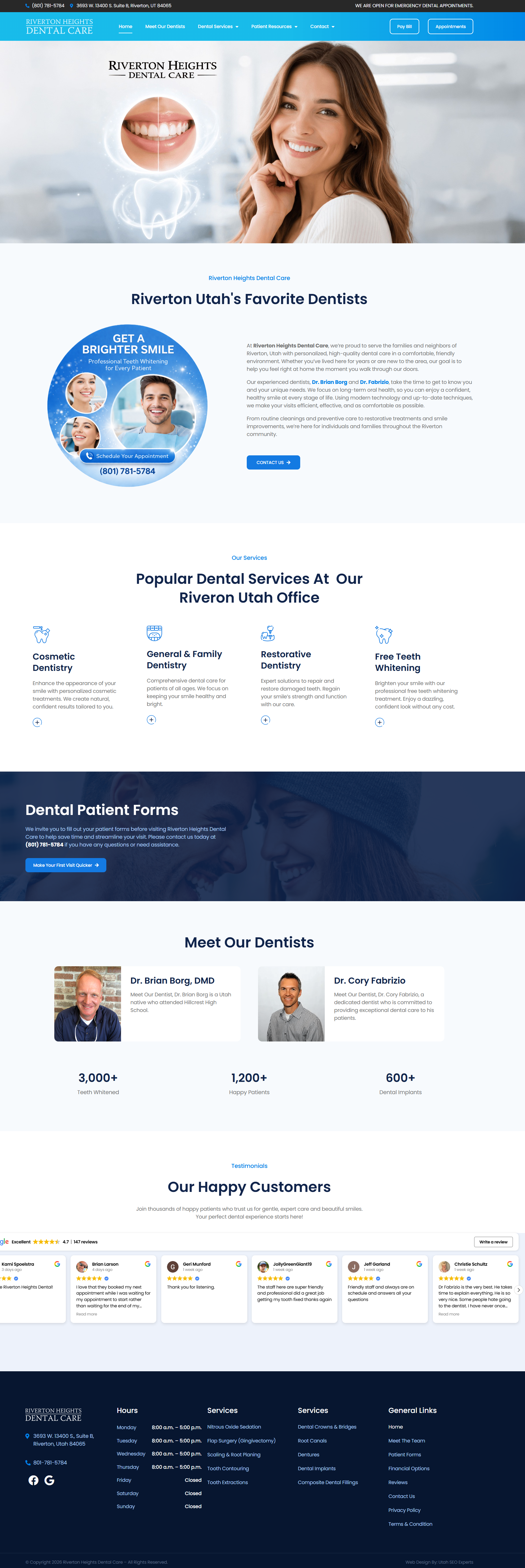 Wordpress website design dentist website